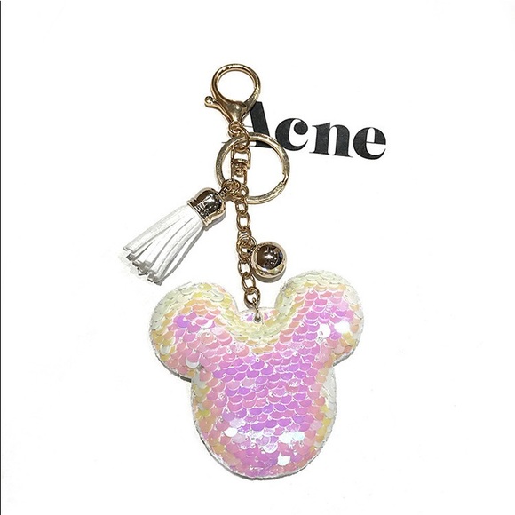 Sequin Mouse Ears Keychain - Picture 2 of 6